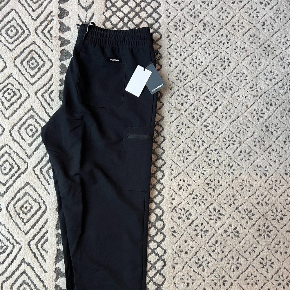 JAANUU Neo Classic Scrub Jogger, size XL Petite, Black
